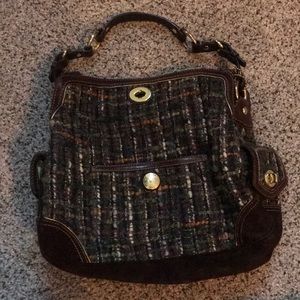 Authentic coach tweed bag
